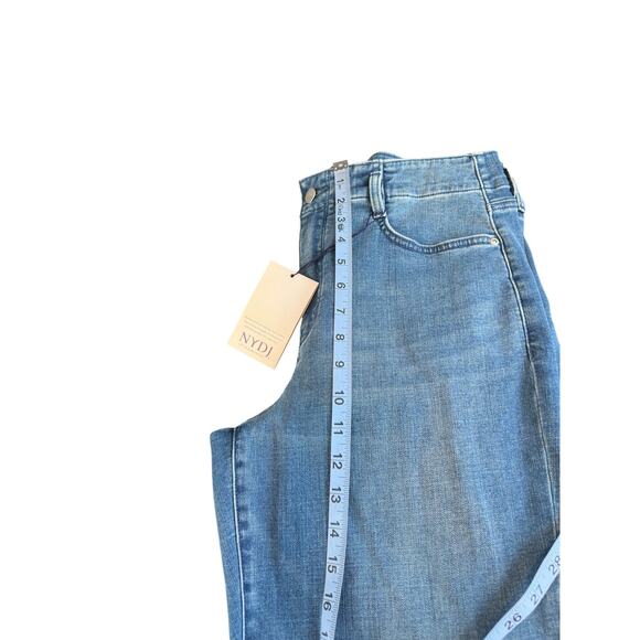 NYDJ Girlfriend Jeans Medium Wash Lift Tuck Technology Straight Leg Size 10 - Picture 12 of 14